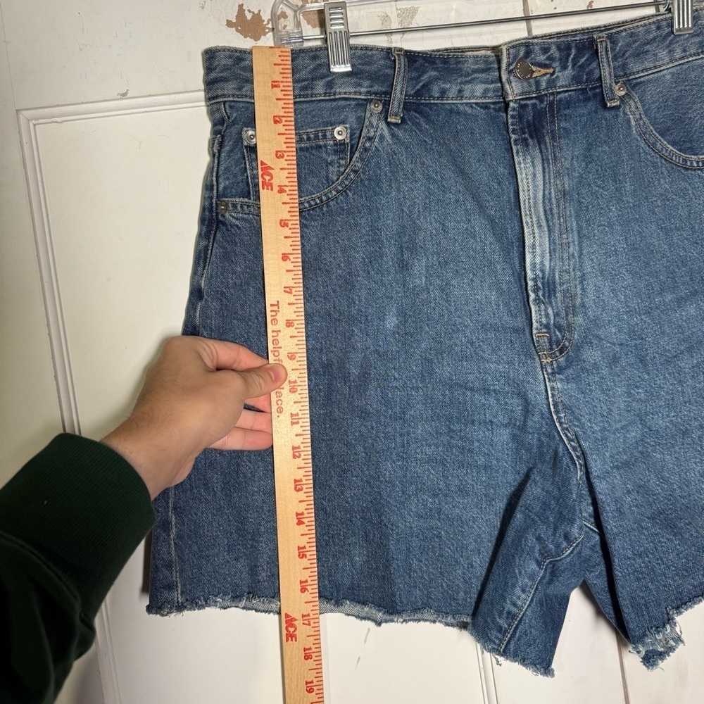 Everlane A-Line Denim Shorts Blue Wash Size 32 Jean Shorts Jorts Cotton - Picture 3 of 10